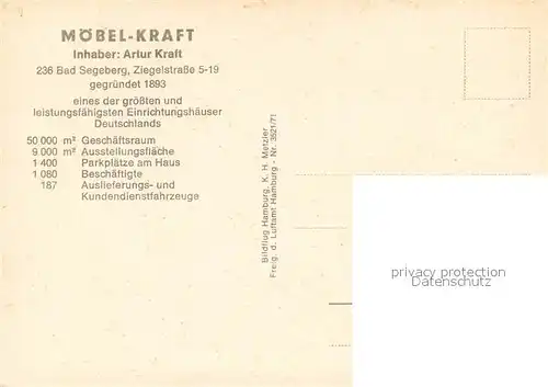 AK / Ansichtskarte Bad_Segeberg Einrichtungshaus Moebel Kraft Bad_Segeberg
