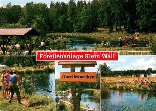 AK / Ansichtskarte Gruenheide_Mark Forellenanalge Klein Wall Weiher Gruenheide Mark