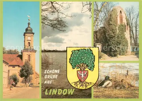 AK / Ansichtskarte Lindow_Mark Stadtkirche Gundelacksee Klosterurine am Wutzsee Vielitzsee Lindow Mark