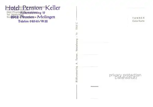 AK / Ansichtskarte Pfronten Hotel PEnsion Keller Aussenansicht Pfronten