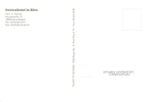 AK / Ansichtskarte Binz_Ruegen Centralhotel Aussenansicht Binz_Ruegen