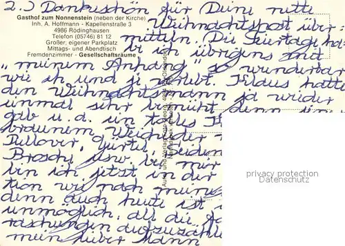 AK / Ansichtskarte Roedinghausen Gasthof zum Nonnenstein Turm  Roedinghausen