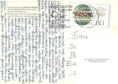 AK / Ansichtskarte Oberstaufen Schrotkurheim Landhaus Vogler Aussenansicht Oberstaufen