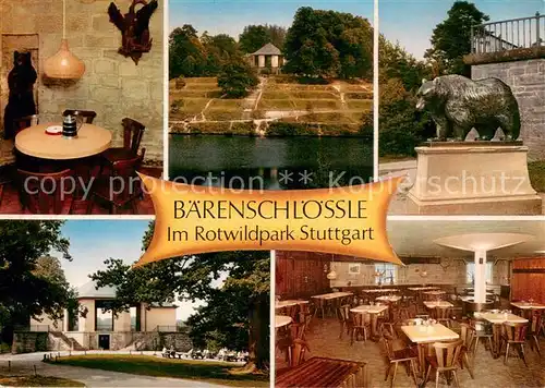 AK / Ansichtskarte Stuttgart Baerenschloessle Rotwildpark Stuttgart