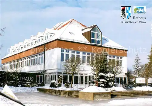 AK / Ansichtskarte Bruchhausen Vilsen Rathaus Winter Schnee Bruchhausen Vilsen