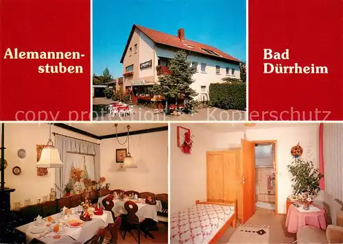 AK / Ansichtskarte Bad_Duerrheim Hotel Restaurant Alemannenstube Bad_Duerrheim