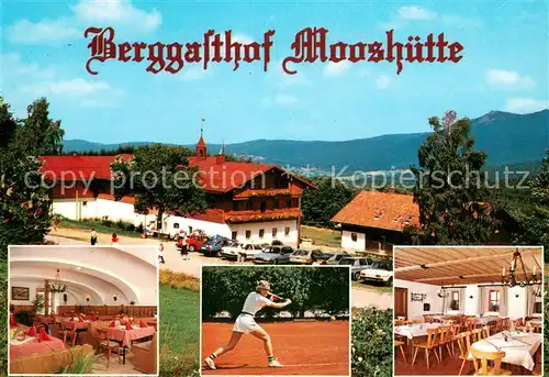 AK / Ansichtskarte Lohberg_Lam Berggasthof Mooshuette Tennisplatz Lohberg_Lam