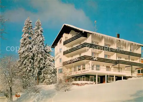 AK / Ansichtskarte Kniebis_Freudenstadt Cafe Guenter Hotel garni Winter Schnee Kniebis_Freudenstadt