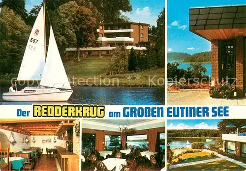 AK / Ansichtskarte Eutin Restaurant Der Redderkrug eutiner See Segelboot Eutin