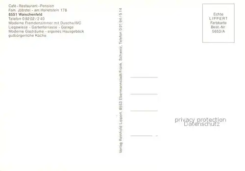 AK / Ansichtskarte Waischenfeld Restaurant Pension Joebstel Waischenfeld