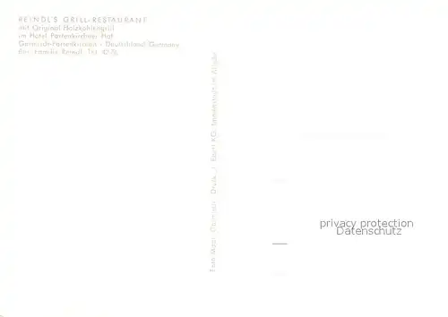 AK / Ansichtskarte Partenkirchen Reindls Grill Restaurant Innenansicht Partenkirchen