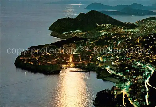 AK / Ansichtskarte Dubrovnik_Ragusa Aussicht von Zarkovica Abend Dubrovnik Ragusa