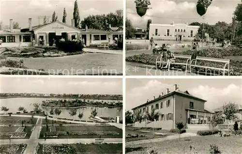 AK / Ansichtskarte Hajduszoboszlo  Teilansichten Kurort Kurpark Freibad Hajduszoboszlo 