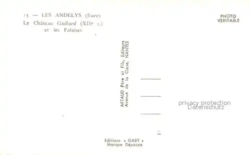 AK / Ansichtskarte Les_Andelys Le Chateau Gaillard et les Falaises Les_Andelys