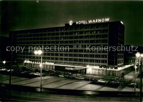 AK / Ansichtskarte Rostock Interhotel Warnow Nacht 