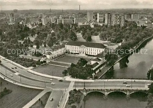 AK / Ansichtskarte Berlin Fliegeraufnahme Schloss Bellevue Hansaviertel Berlin