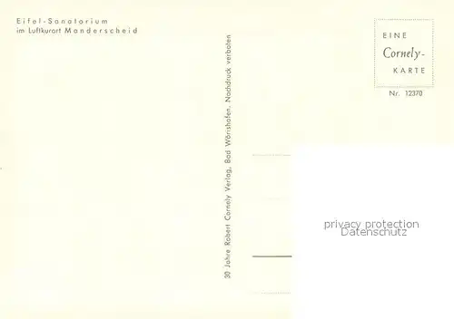 AK / Ansichtskarte Manderscheid_Eifel Eifel Sanatorium Pool Manderscheid Eifel