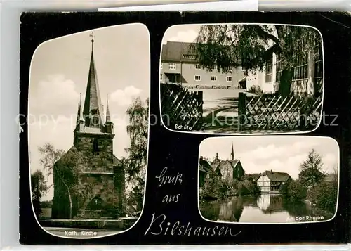 AK / Ansichtskarte Bilshausen Kath. Kirche Schule An der Rhume Bilshausen