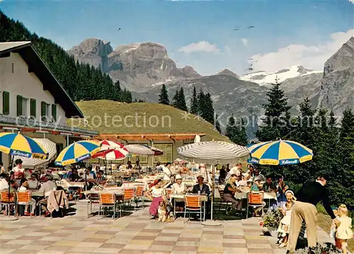 AK / Ansichtskarte Engelberg__OW Bergrestaurant Brunni Terrasse Alpen 