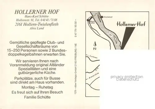 AK / Ansichtskarte Hollern Twielenfleth Hollerner Hof Beschreibung Anfahrt Hollern Twielenfleth