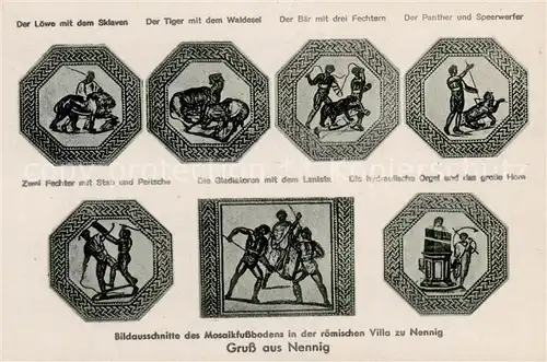 AK / Ansichtskarte Nennig Mosaikfussboden d. roem. Villa zu Nennig Nennig