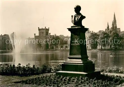 AK / Ansichtskarte Schwerin__Mecklenburg Am Pfaffenteich 