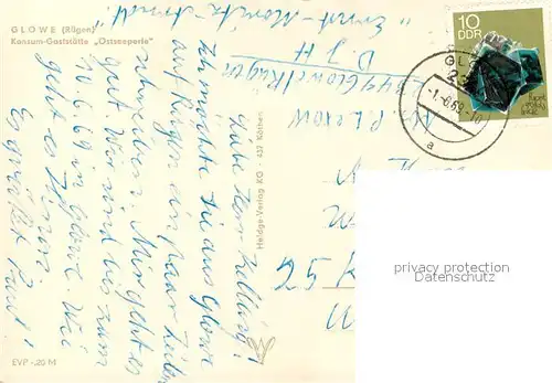 AK / Ansichtskarte Glowe_Ruegen Konsum Gaststaette Ostseeperle Glowe Ruegen