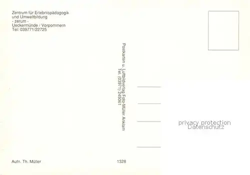 AK / Ansichtskarte Ueckermuende_Mecklenburg_Vorpommern Zentrum fuer Erlebnispaedagogik und Umweltbildung Ueckermuende_Mecklenburg