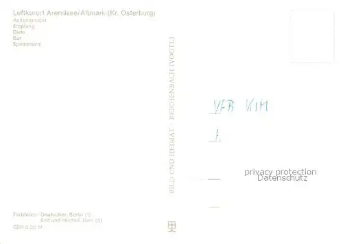 AK / Ansichtskarte Arendsee_Ostseebad FDGB Erholungsheim Waldheim Empfang Diele Bar Speiseraum Arendsee_Ostseebad