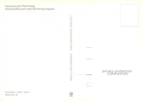 AK / Ansichtskarte Neuhaus_Rennweg HO Gaststaette Cafe Oberland Gastraeume Neuhaus Rennweg