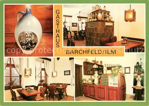 AK / Ansichtskarte Barchfeld_Ilm Gasthaus Barchfeld Kachelofen Zimmer Theke Barchfeld Ilm