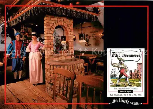 AK / Ansichtskarte Binz_Ruegen Wirtshaus Alte Brennerei im Jagdschloss Granitz Binz_Ruegen
