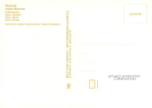 AK / Ansichtskarte Rostock Salon Granitz Salon Sund Salon Strela 