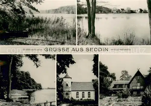 AK / Ansichtskarte Seddin See_Seddinsee Seepartien Kirche Gaststaette 