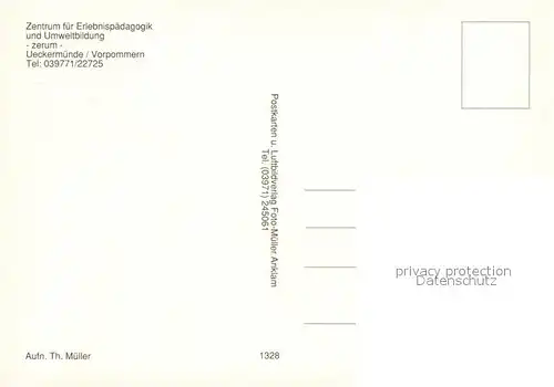 AK / Ansichtskarte Ueckermuende_Mecklenburg_Vorpommern Zentrum fuer Erlebnispaedagogik und Umweltbildung Ueckermuende_Mecklenburg