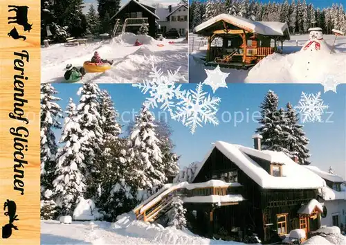 AK / Ansichtskarte Rautenkranz_Vogtland Ferienhof Gloeckner Winteridylle Rautenkranz_Vogtland