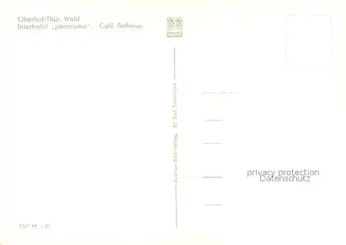 AK / Ansichtskarte Oberhof_Thueringen Interhotel Panorama Cafe Bellevue Oberhof Thueringen