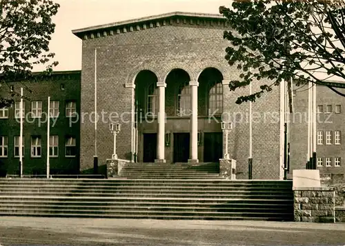 AK / Ansichtskarte Rostock Schwimmhalle Neptun Aussenansicht 