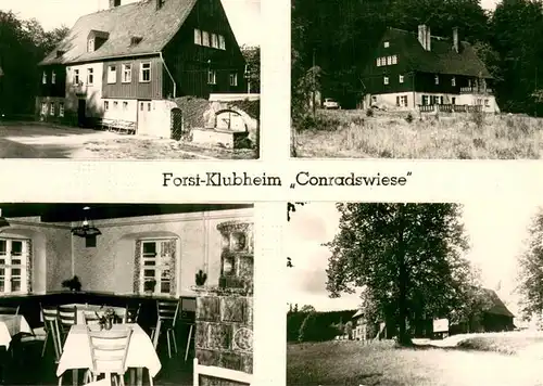 AK / Ansichtskarte Lauter_Schwarzenberg_Erzgebirge Forst Klubheim Conradswiese Gaststube Details Lauter_Schwarzenberg