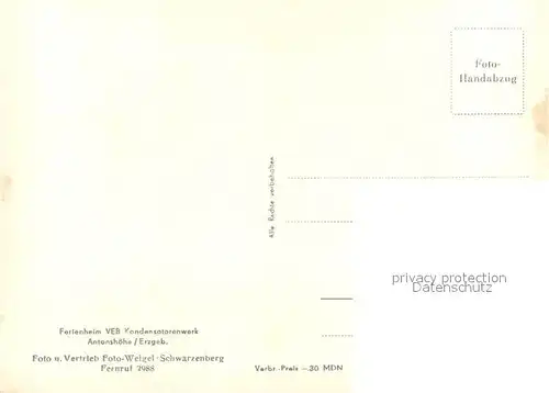 AK / Ansichtskarte Antonshoehe_Breitenbrunn Ferienheim VEB Kondensatorenwerk Antonshoehe Antonshoehe Breitenbrunn