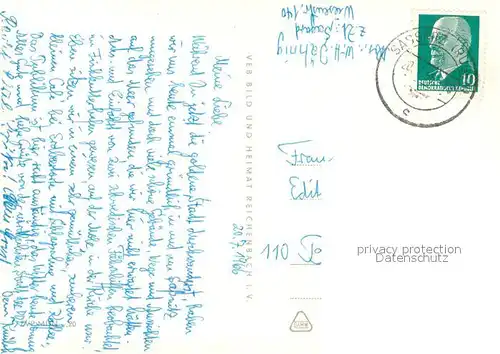 AK / Ansichtskarte Sassnitz_Ostseebad_Ruegen August Bebe Strasse HO Selbstbedienung Wilhelm Piek Ring Stubnitz Lichtspiele Eisenbahnfaehrschiff der Dt Reichsbahn MS Sassnitz Sassnitz_Ostseebad_Ruegen