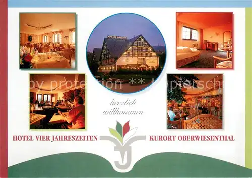 AK / Ansichtskarte Oberwiesenthal_Erzgebirge Hotel Vier Jahreszeiten Gastraeume Zimmer Oberwiesenthal Erzgebirge