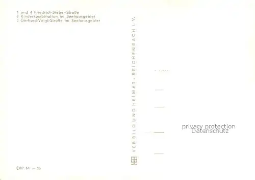 AK / Ansichtskarte Plauen__Vogtland Friedrich Sieber Str Kinderkombi im Seehausgebiet Gerhard Voigt Str im Seehausgebiet 