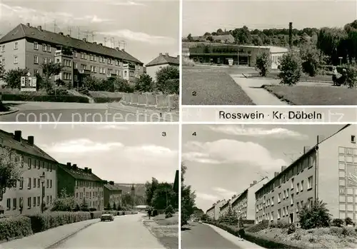 AK / Ansichtskarte Rosswein Strasse des Friedens Kaufhalle im Neubaugebiet Dr Otto Nuschke Strasse Rosswein