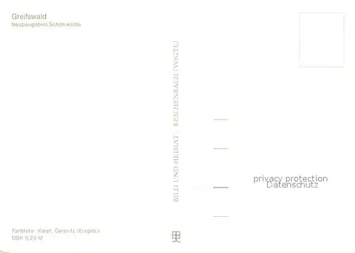 AK / Ansichtskarte Greifswald Neubaugebiet Schoenwalde Details Greifswald