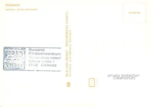 AK / Ansichtskarte Greifswald Feierabent und Pflegeheim Ch W Hufeland Festsaal Greifswald