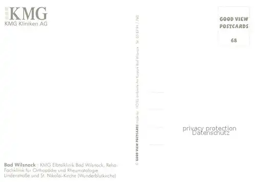 AK / Ansichtskarte Bad_Wilsnack KMG Kliniken AG Bad_Wilsnack