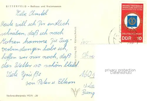 AK / Ansichtskarte Bitterfeld Rathaus und Kreismuseum Bitterfeld