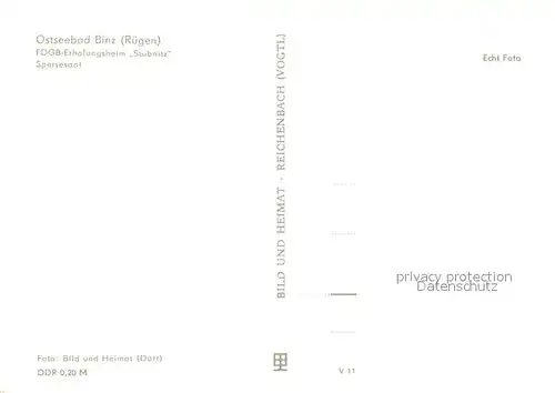 AK / Ansichtskarte Binz_Ruegen FDGB Erholungsheim Stubnitz Speisesaal Binz_Ruegen