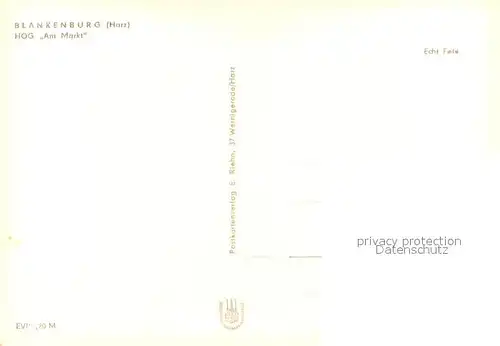 AK / Ansichtskarte Blankenburg_Harz HO Gaststaette Am Markt Blankenburg_Harz